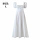 thumbnail image 2 of Dinheiro Vestido floral con cuello cuadrado para mujer, mangas abullonadas, abertura en la cintura alta, L,, 2 of 8