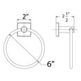 thumbnail image 2 of Huntington Brass Emory Towel Ring， Satin Nickel PVD, 2 of 4