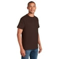 thumbnail image 4 of Gildan Short Sleeve T-Shirt for Men, Ultra Cotton Crewneck Classic Shirt, Dark Chocolate, M, 4 of 6