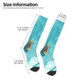 thumbnail image 4 of Fotbe Tranquil Ocean Canoe Journey print Women's Men's Novelty Crew Socks Cotton Socks Knee High Socks for Walking,Running,Nurses,Pregnancy, 4 of 8
