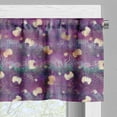 thumbnail image 5 of Ambesonne Floral Valance & Curtain, Asian Winter Flowers Pattern, 55"x36", Purple Peach and Teal, 5 of 7
