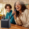thumbnail image 4 of Máquina Karaoke Altavoz BT Portátil Con 2 Micrófonos Inalámbricos (), 4 of 9