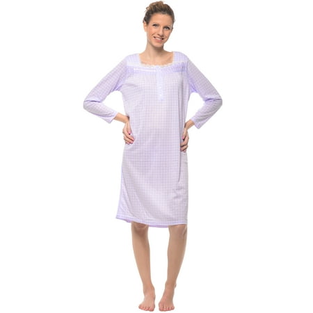 

Casual Nights Women s Long Sleeve Dot Nightgown
