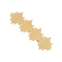 Unique Bargains 1 Pc Fashion Argyle Hair Clips for Home Gold Tone