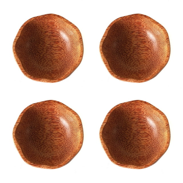Rainforest Bowls Flower Coconut Wood Bowl 4-Pack