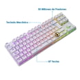 thumbnail image 2 of Teclado Mecánico Gamer Virtual Zone Bora Blanco Switch Blue Retro Iluminado RGB, 2 of 10