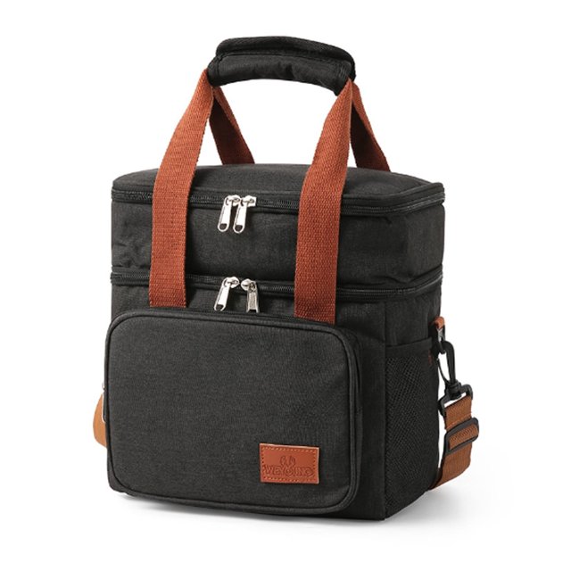 Sac Isotherme de Pique-Nique Extérieur à Double Couche, Sac à Lunch Portable en Toile Imperméable