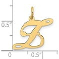 thumbnail image 4 of 14K Yellow Gold Medium Fancy Script Letter Z Initial Charm, 4 of 6