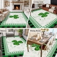 thumbnail image 5 of Large Area Rugs for Living Room Bedroom, St. Patrick's Day 5'x8' Rug Washable Carpet Runner Indoor Outdoor, Green Shamrock Buffalo Plaid Spring Non Slip Floor Mats Rug for Kitchen, Bathroom, 5 of 8
