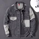 thumbnail image 4 of Abrigo vaquero para hombre, chaqueta vaquera negra para hombre, hombros anchos, empalmados, novedad de 2025, ropa de abrigo holgada lavada para invierno, marca de moda Y2k, 4 of 5