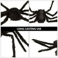 thumbnail image 4 of FELTECHELECTR Peluche de araña grande negra de 20 pulgadas para Halloween, decoración aterradora para casa embrujada, decoración de patio interior y exterior., 4 of 7