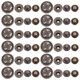 thumbnail image 1 of Crafts Metal Snap Button Kit In Heart Shape With Stylish Dark Brown Finish Perfect For Women And Handbags 20 Sets, 1 of 3