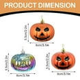 thumbnail image 3 of BNNG Set of 3 Glass Jack O Lantern Halloween Ornaments Hanging Pumpkin Tree Decorations Mini Pumpkin Hanging Balls for Thanksgiving Halloween Holiday Party Home Decor, 3 of 9