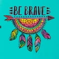 thumbnail image 2 of Colorful Neon Be Brave Dreamcatcher | Dean Russo Art Pop Culture Tri-Blend Racerback Tank Top, Tahiti Blue, Large, 2 of 6
