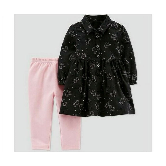 Baby Girls' 2pc Unicorn Set - Just One You made by carter's Black/Pink, Size 3M