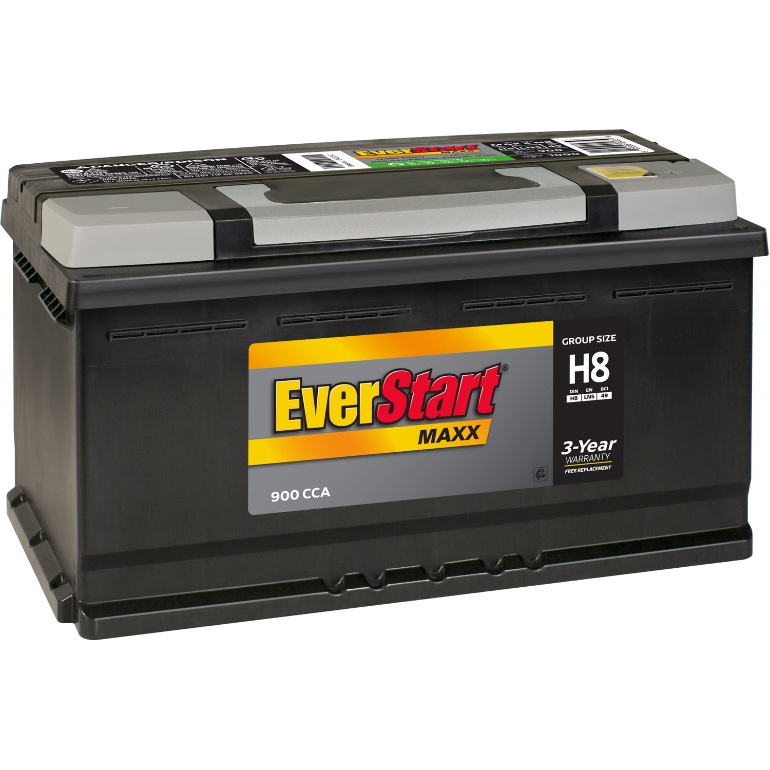 EverStart Maxx Lead Acid Automotive Battery, Group Size H8, 12 Volt, 900  CCA 
