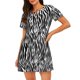 thumbnail image 1 of Fotbe Zebra Bata de Dormir para Mujer con Estampado, Camisón de Algodón de Manga Corta, Ropa de Dormir Casual, 1 of 6