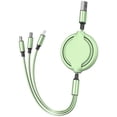 thumbnail image 1 of Cable de carga retráctil 3 en 1 compatible con iOS Cable micro USB tipo C Cable de sincronización de datos de carga rápida, 1 of 5