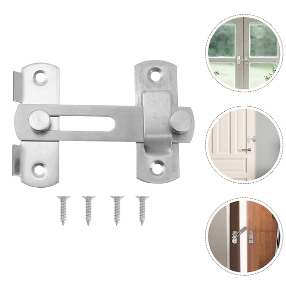 POPETPOP 1Set Anti Theft Stainless Steel Bolt Latch for Bathroom and Garage Doors