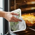 thumbnail image 3 of Sage Green Ombre Pot Holders for Kitchen Heatproof Potholder, 3 Pack Vintage Shabby Abstract Plaid Art Hot Pads Multipurpose Oven Pads Cloth Potholders Trivet for Cooking Baking, 3 of 8