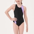 thumbnail image 1 of Trajes de baño para mujer, trajes de baño para mujer, traje de baño sin mangas de cuello redondo de color liso para niños, traje de baño grande para niños, traje de baño de poliéster para niñas, 1 of 9