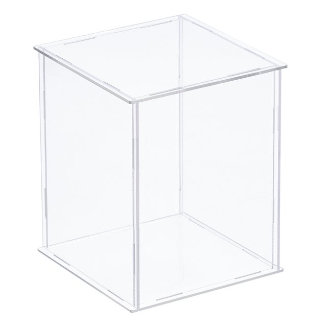 Unique Bargains Clear Display Case, Acrylic Box Assemble Dustproof Box Showcase, 20x20x30cm for Collectibles, Crafts