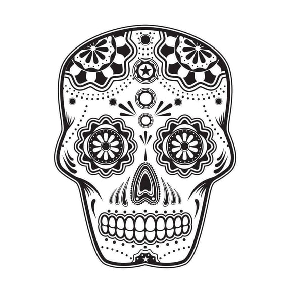 TNCT's Sugar Skull Halloween Edible Icing Image for 1/4 sheet cake