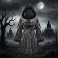 thumbnail image 2 of ZToonmas Women Medieval Gothic Hooded Coat Long Zip up Velvet Cardigan Renaissance Halloween Role Play Top, 2 of 8