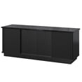 thumbnail image 6 of Bestier TV Stand for TVs up to 70", Modern Entertainment Center with Sliding Door Media Console Table for Living Room, Black Marble Top, 6 of 11