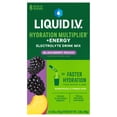 thumbnail image 3 of (3 pack) Liquid I.V.® Hydration Multiplier® Electrolyte Blackberry Peach +Energy Powder Drink Mix, 6 Count Packets, 3 of 10