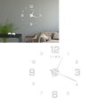 thumbnail image 3 of Art Wall Clock, Exquisite Appearance Wall Sticker Clock Unique Design Large-size Wall Decoration with Accessory Package for Office for Home Silver, 3 of 8