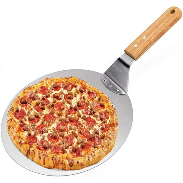 Ensemble de pelle à pizza en acier inoxydable rond 25 cm grand four à pizza  à manche