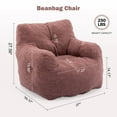 Domiluxe Bean Bag Chairs for Adults,Teddy Fabric Fluffy and Lazy Sofa ...