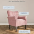 thumbnail image 4 of BELLEZE Accent Chair Armchair for Living Room - Allston (Pink), 4 of 7