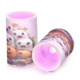 thumbnail image 2 of Flickering Flameless LED Candles set of 2 Battery Operated 18-Key Remotes Timer Halloween Fall Decor Lovely Ghosts Sit on Pumpkins D3''xH4''5'', 2 of 7