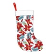 thumbnail image 2 of Salouo Lilies Flowers Print Christmas Stockings,Large Xmas Stocking Set of 1 Holiday and Farmhouse Stocking for Christmas Holiday Party Decoration(17.7*11 Inch), 2 of 7