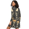 thumbnail image 2 of FORMRS Womens Long Sleeve Nightgowns Crew Neck Sleep Shirt Soft Pajamas Sizes S-3XL, Halloween Dancing, 2 of 8