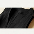 thumbnail image 4 of CHOK Gilet en Coton et Lin pour Femmes, Blazer Sans Manches à Col en V avec Poches, 4 of 7