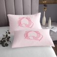 thumbnail image 3 of Erosebridal Pink Bow Coverlet Set Queen, Initial Q Bedding Set, Princess Room Decor 3-Piece, 3 of 5