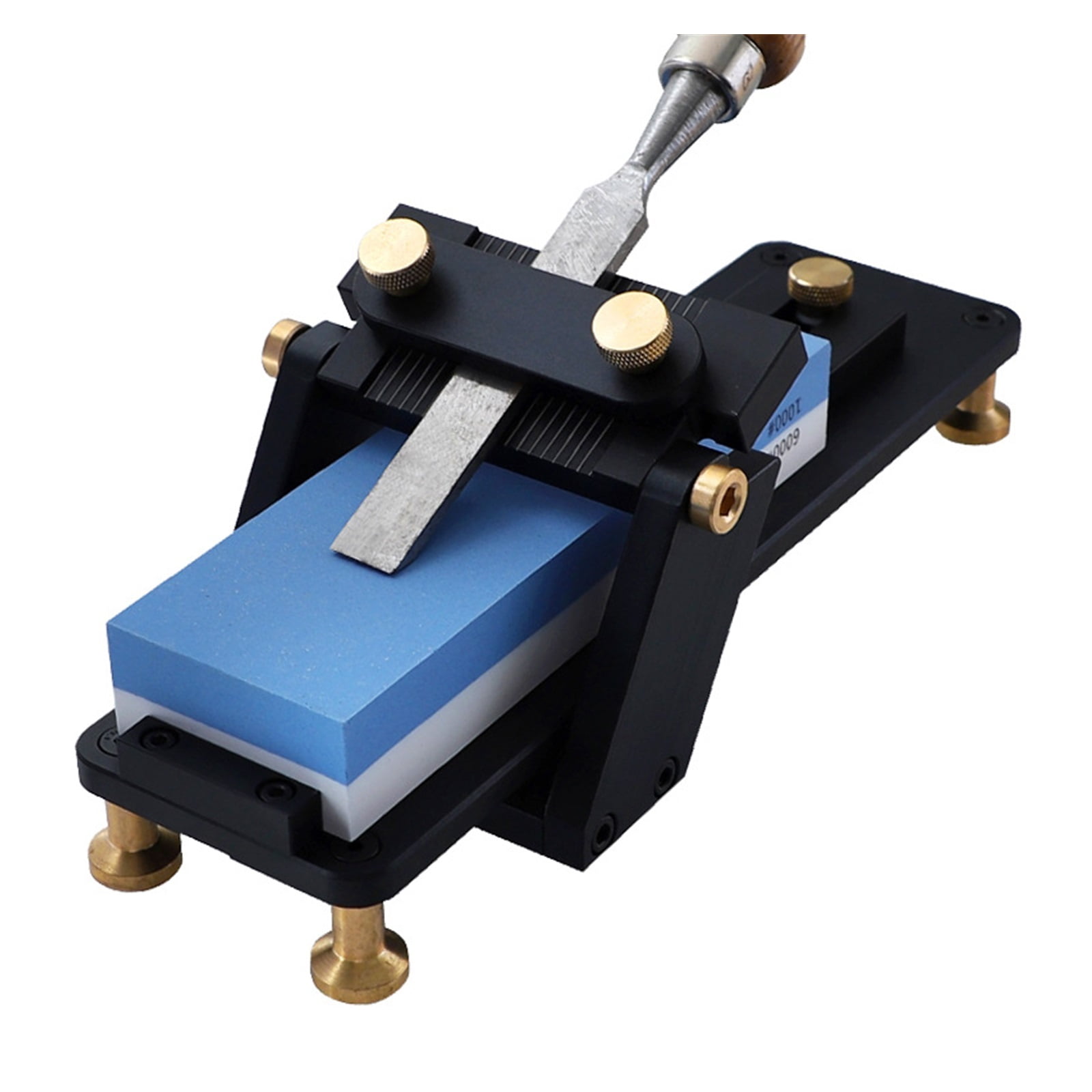 Fixed Angle Aluminum Wood Chisel Sharpening Frame Quick Knife Sharpener Stone Tool Non-slip Sharpener Woodworking Tools