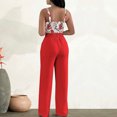 thumbnail image 4 of Fankiway Ensemble Mode Femmes Été Col Rond Imprimé Décontracté Sans Manches Haut+ Pantalon Vêtements d'Entraînement Femmes Ensembles, 4 of 8