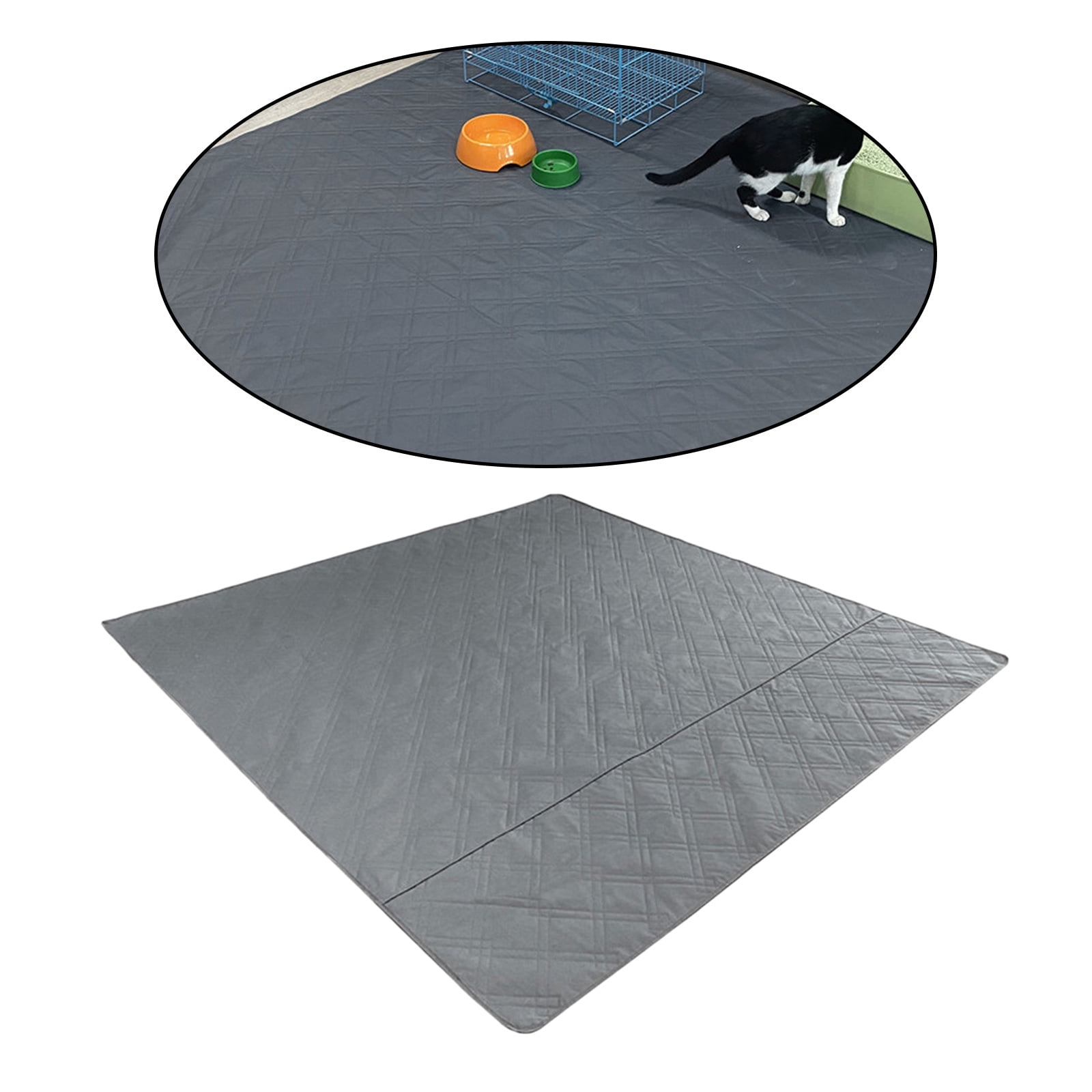 BELOVING mat Non Slip Water Floor Mats for Crate Playpen Dog Fence Gray Walmart