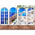 thumbnail image 4 of Idea4wall 6pcs Vies from French Window Peel and Stick Wallpaper Removable Wall Murals Large Wall Stickers for Home Decoration, 100"x24", 4 of 5