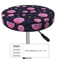 thumbnail image 4 of Bingfone Pink Planets And Stars Padded Round Bar Stool Cover Cushion with Elastic Fabric Round Chair Seat - Pink Planets And Stars, 4 of 7