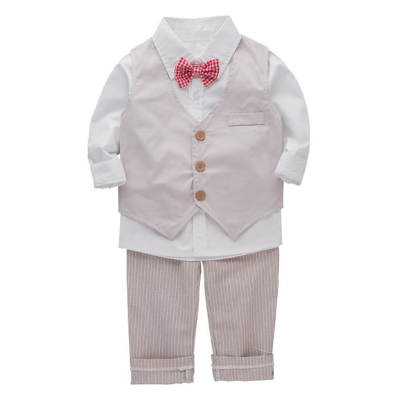 Bilo Baby Kid Boy Formal Wear Shirt, Vest and Pants 3-pc (6-12 Months)