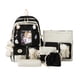 thumbnail image 4 of Linda mochila para mujer, duradera, informal, suave, con correas para los hombros, mochila de regalo, bolso de mano, mochilas para adolescentes, bolso Negro, 4 of 8