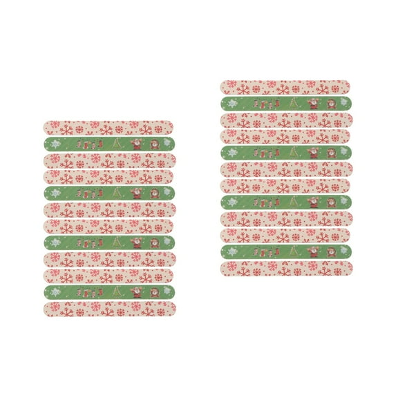 24Pcs Christmas Nail Files Double Sided Nail File and Buffers Emery Boards for Natural and Acrylic Nails
