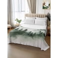 thumbnail image 2 of Foggy Forest Full Size Flat Sheet, Wrinkleproof & Fadeproof Cooling Flat Bed Sheet Only, Green Mist Mountain Natural Landscape Breathable Soft Bedding Top Sheets 81 x 96 Inches, 2 of 8