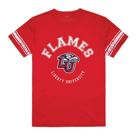 Liberty University Flames Men's Football Tee T-Shirt Red (Top 10 Best Football Jerseys)