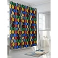thumbnail image 3 of Abstract Shower Curtain, Stained Glass Moroccan Texture Waterproof Shower Curtain Set with 12 Hooks Lightweight Washable Fabric Shower Curtains for Bathroom 72x84 Inches, 3 of 6